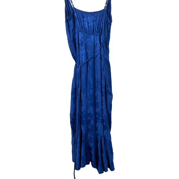 MAJORELLE Albany Midi Wrap Dress in Cobalt Blue Size S - Picture 5 of 8